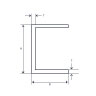 Aluminium U-profil EN AW-6082